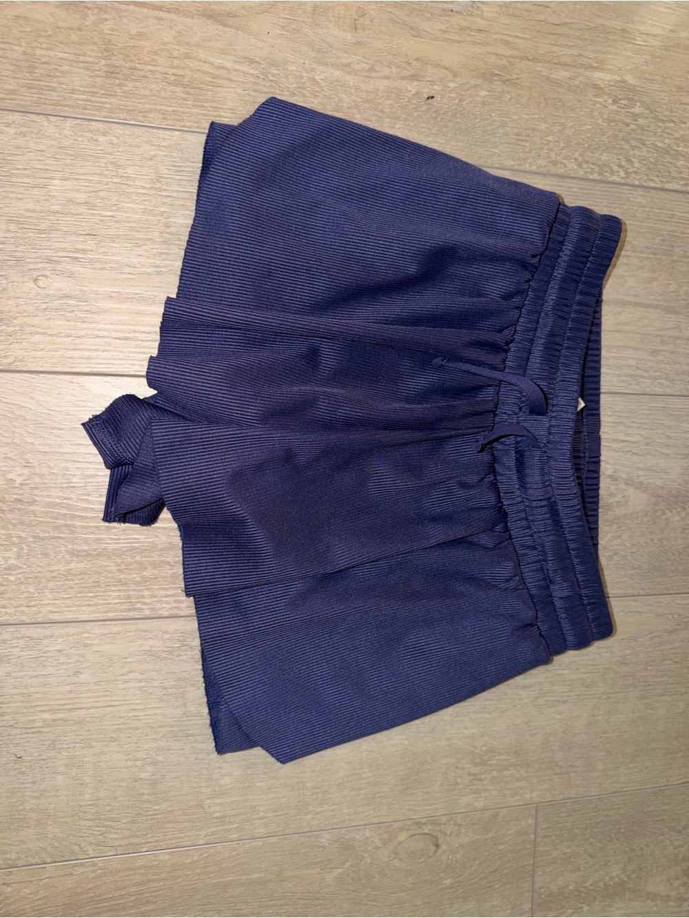Yogalicious Navy Elastic Waist Pleated Kids Shorts